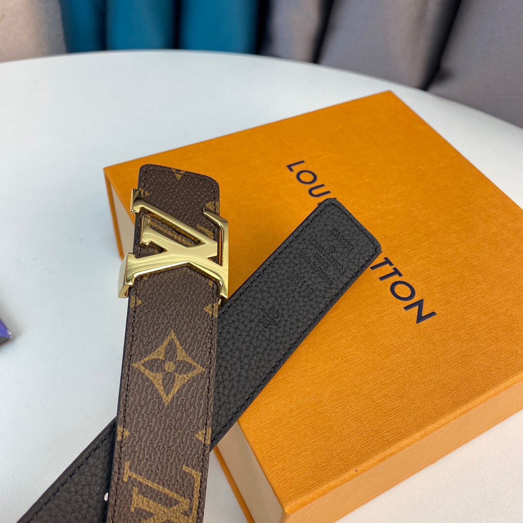 Louis Vuitton LV Initiales Reversible Belt Monogram Canvas, LV Women Belt