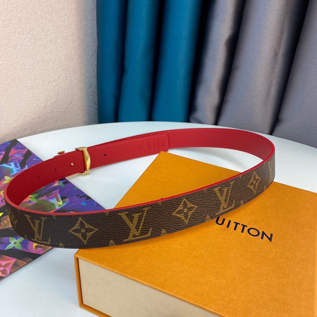 Louis Vuitton LV Initiales Reversible Belt Monogram Canvas, Woment Belt