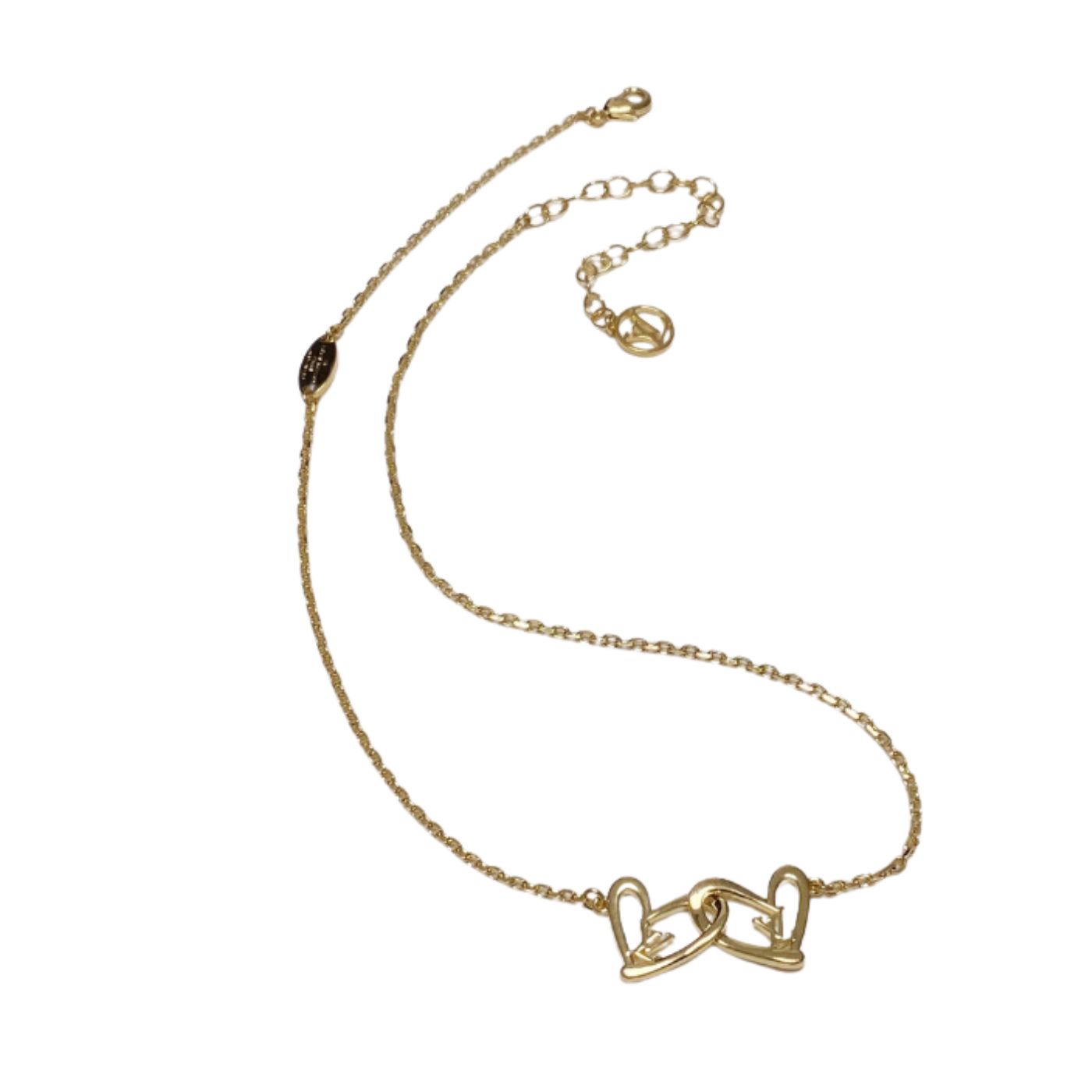 Louis Vuitton LV Letter Necklace Gold For Women