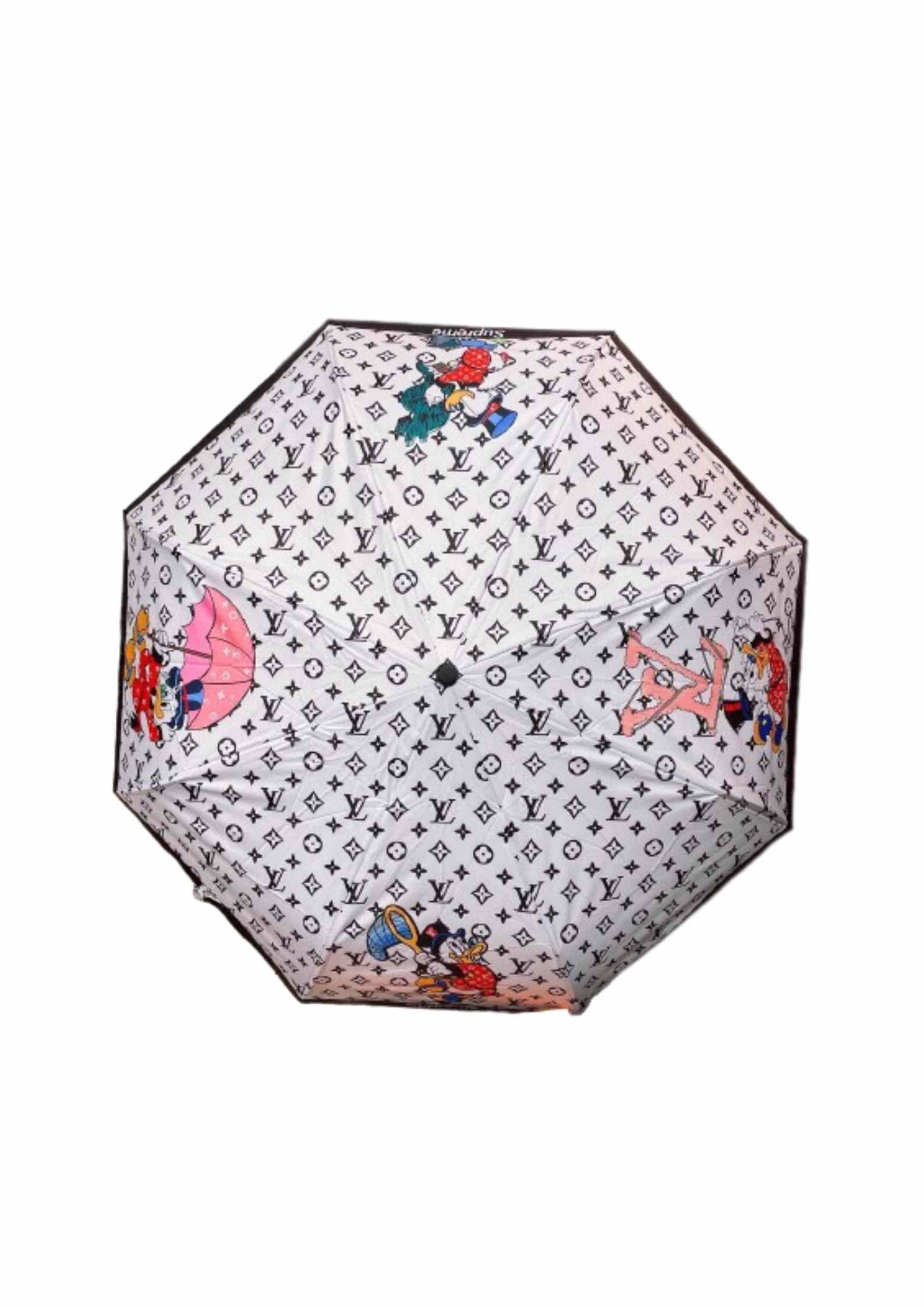 Louis Vuitton LV Monogram And Donald Duck Folding Umbrella White