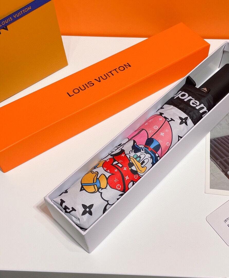 Louis Vuitton LV Monogram And Donald Duck Folding Umbrella White Louis Vuitton LV Monogram And Donald Duck Folding Umbrella White