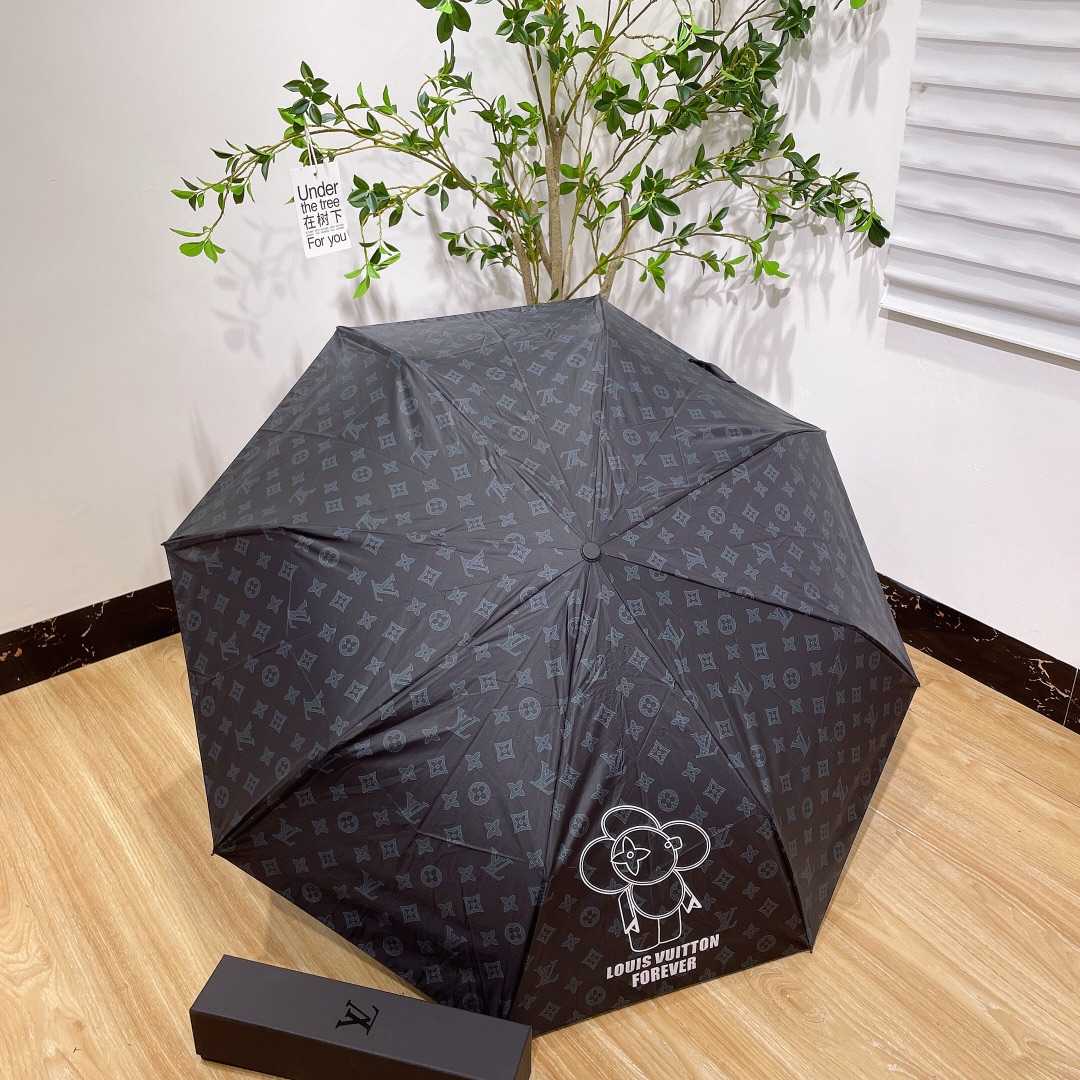 Louis Vuitton LV Monogram Confidential Folding Umbrella Black