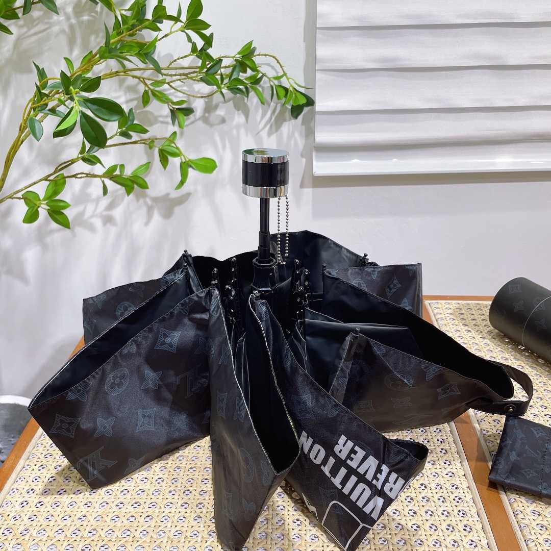 Louis Vuitton LV Monogram Confidential Folding Umbrella Black