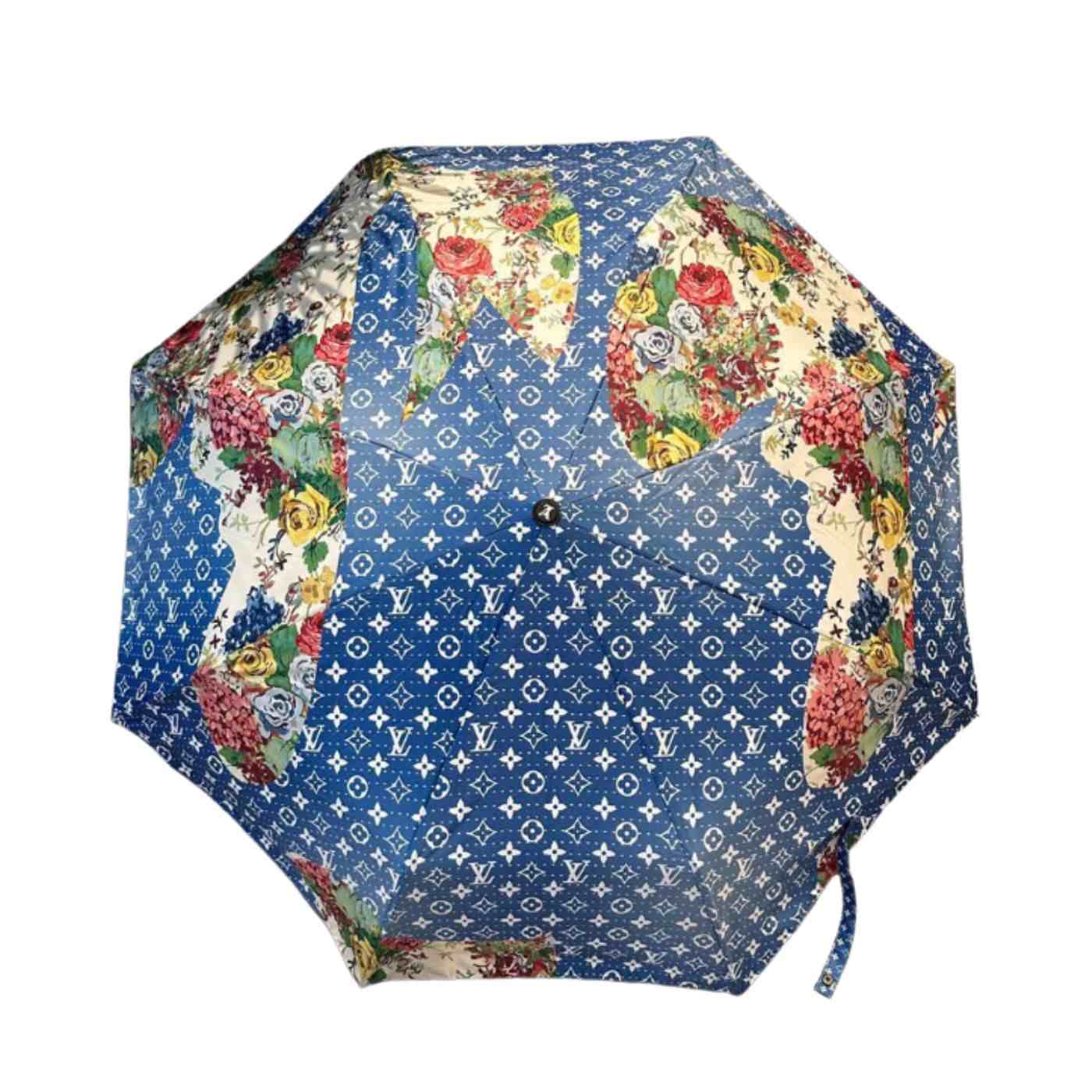 Louis Vuitton LV Monogram Confidential Folding Umbrella Blue