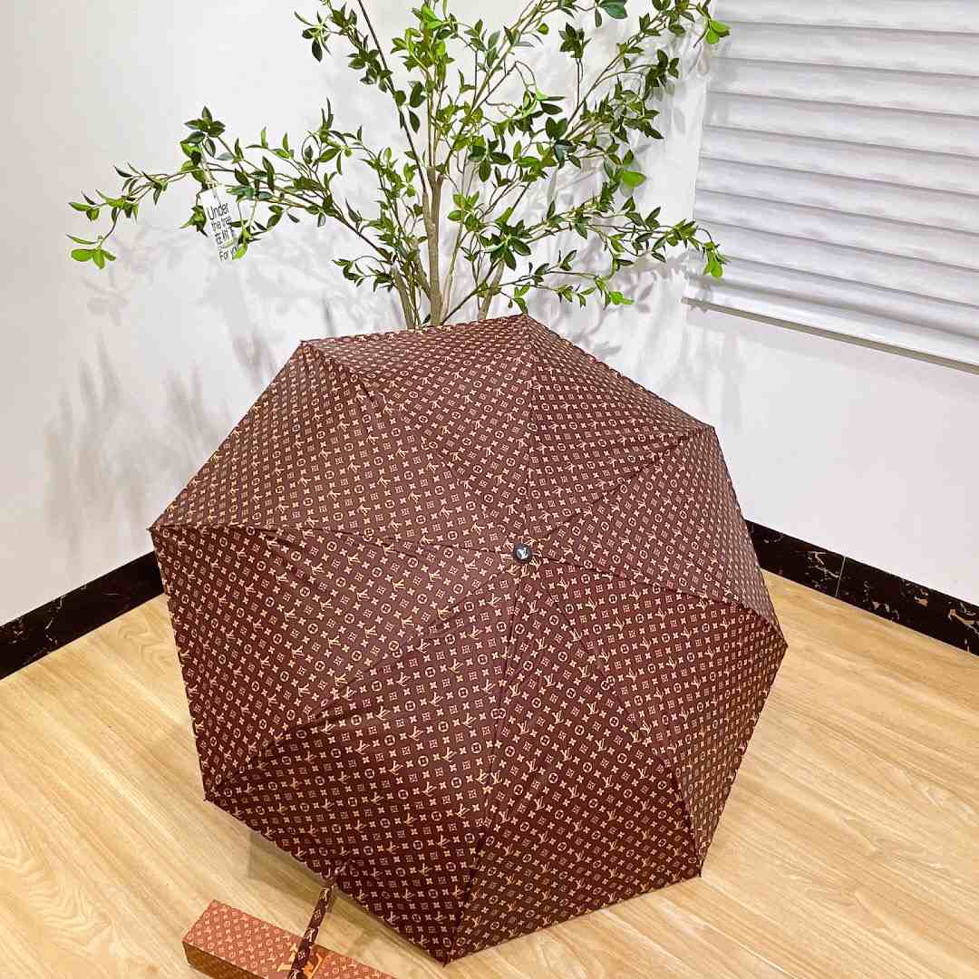 Louis Vuitton LV Monogram Folding Umbrella Brown