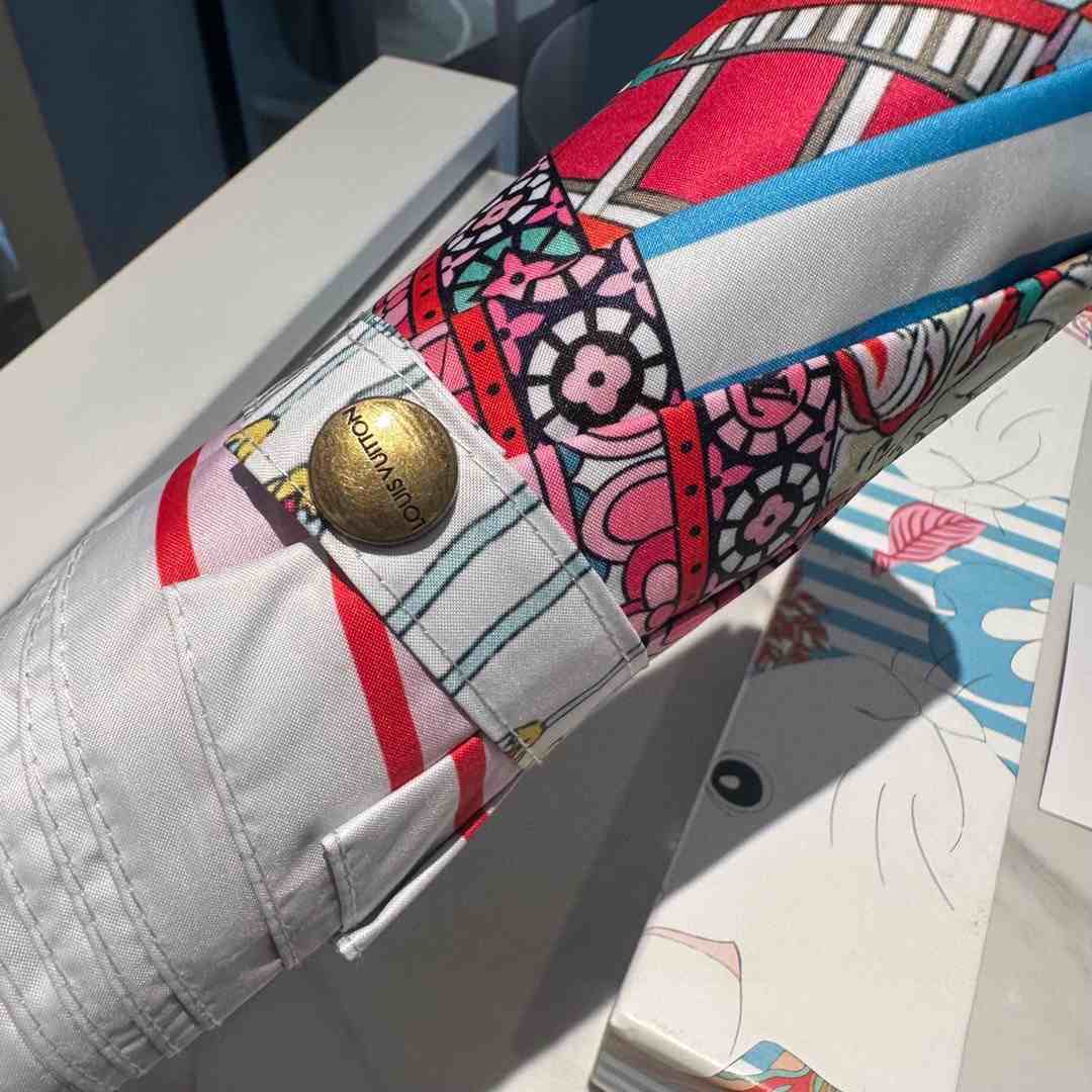 Louis Vuitton LV Monogram In Precious Rabbit Folding Umbrella Multicolor
