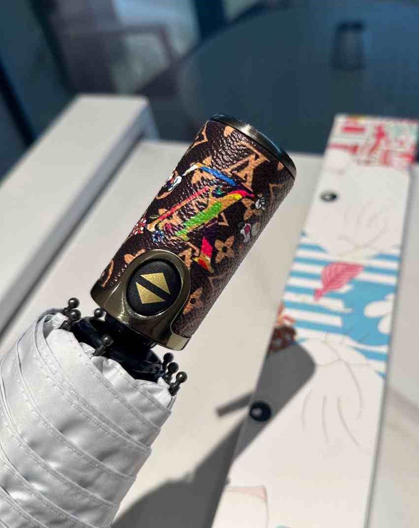 Louis Vuitton LV Monogram In Precious Rabbit Folding Umbrella Multicolor