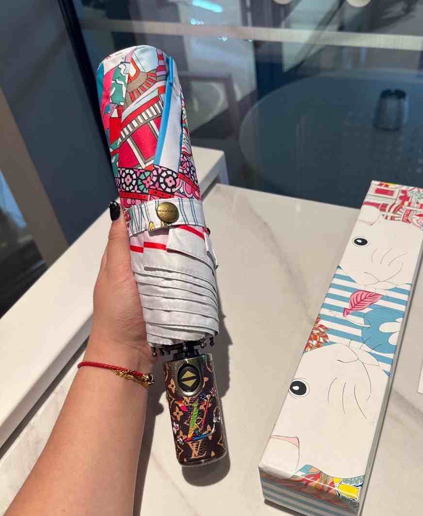 Louis Vuitton LV Monogram In Precious Rabbit Folding Umbrella Multicolor