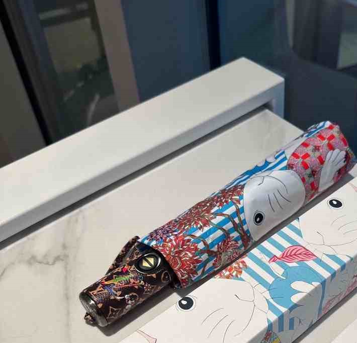 Louis Vuitton LV Monogram In Precious Rabbit Folding Umbrella Multicolor