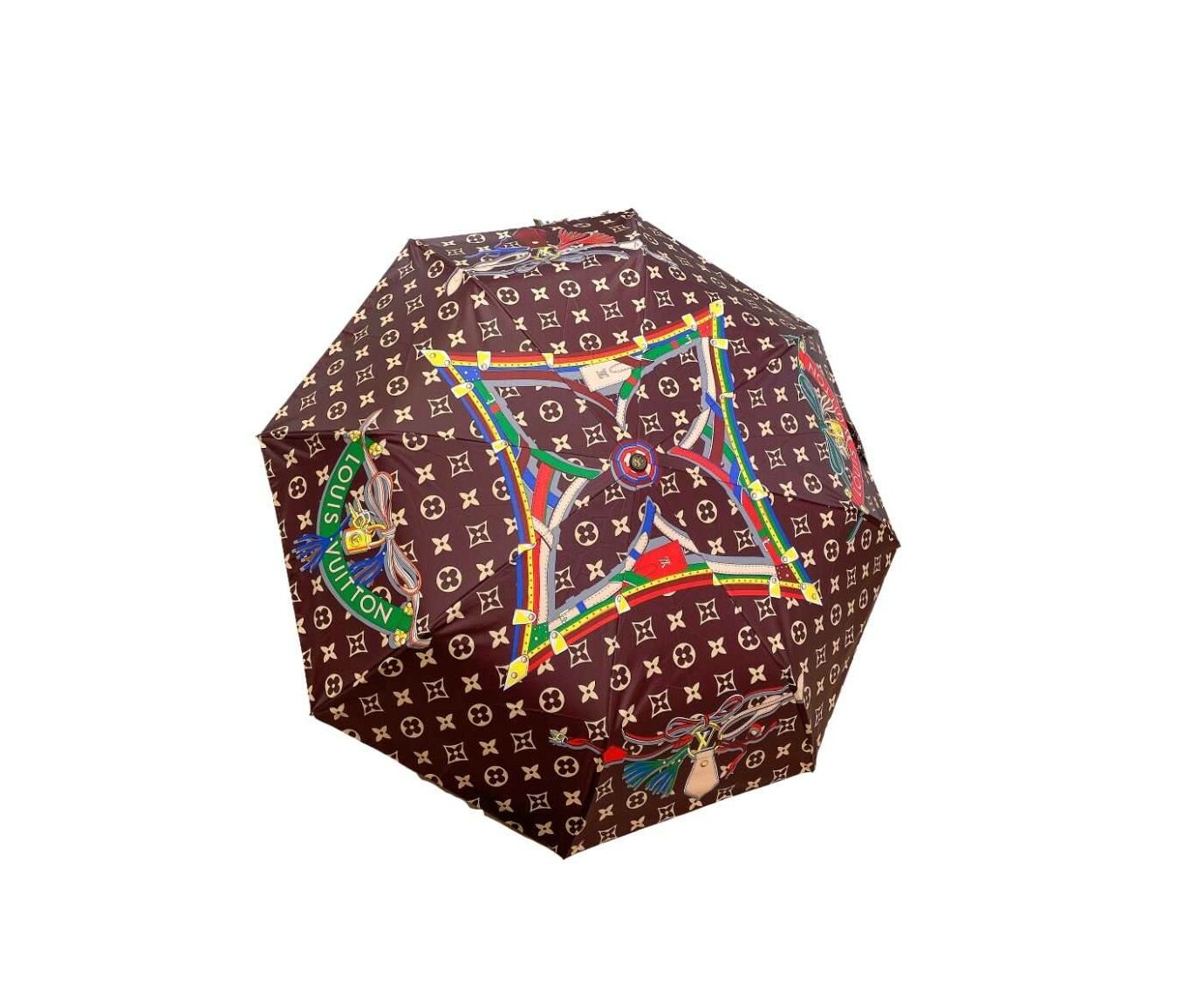 Louis Vuitton LV Monogram In the Middle Folding Umbrella Brown