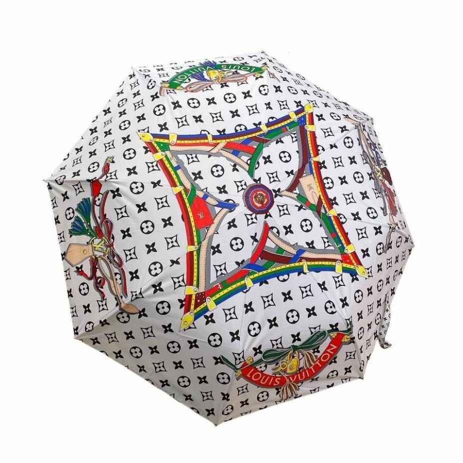 Louis Vuitton LV Monogram In the Middle Folding Umbrella White
