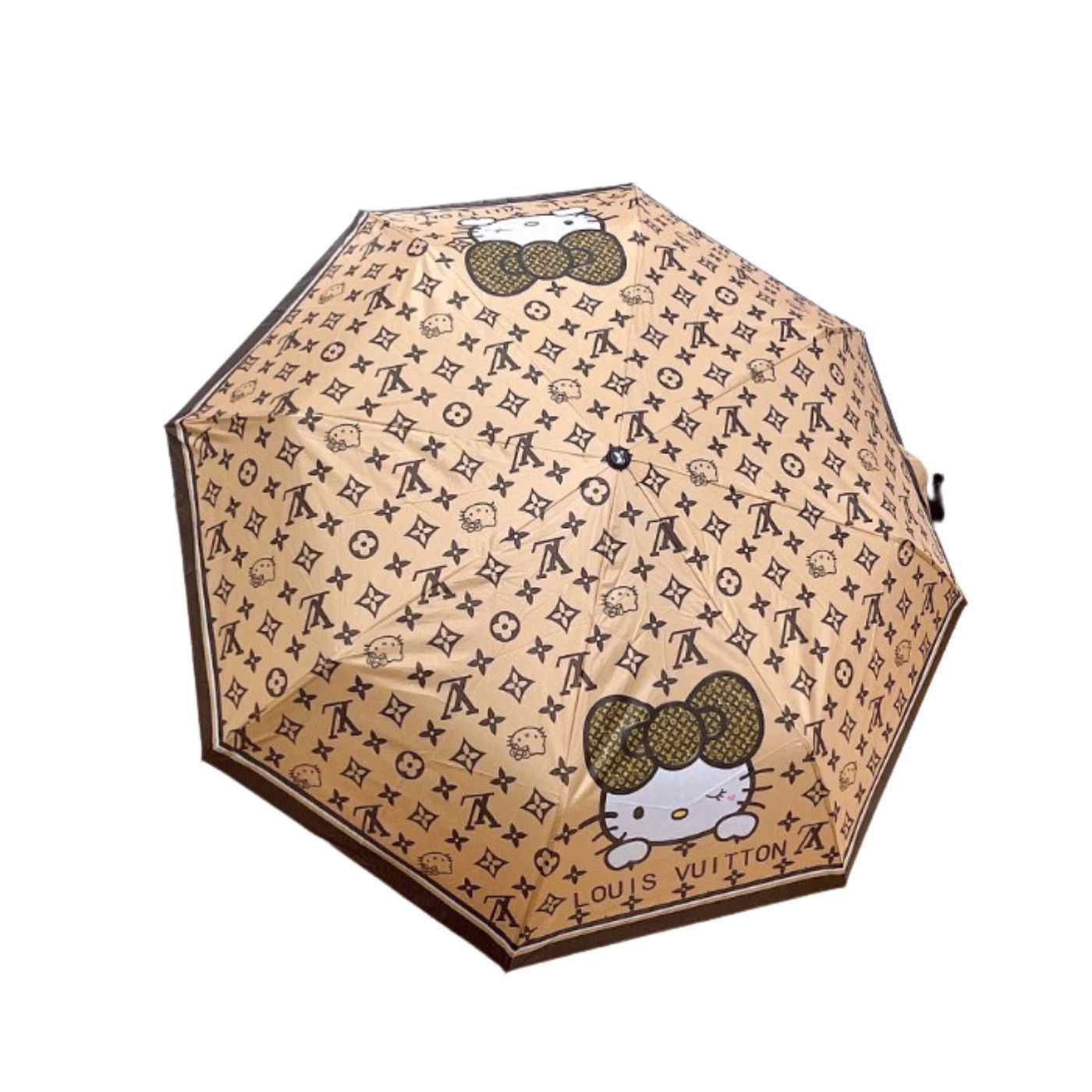Louis Vuitton LV Monogram With Hello Kitty Folding Umbrella Beige