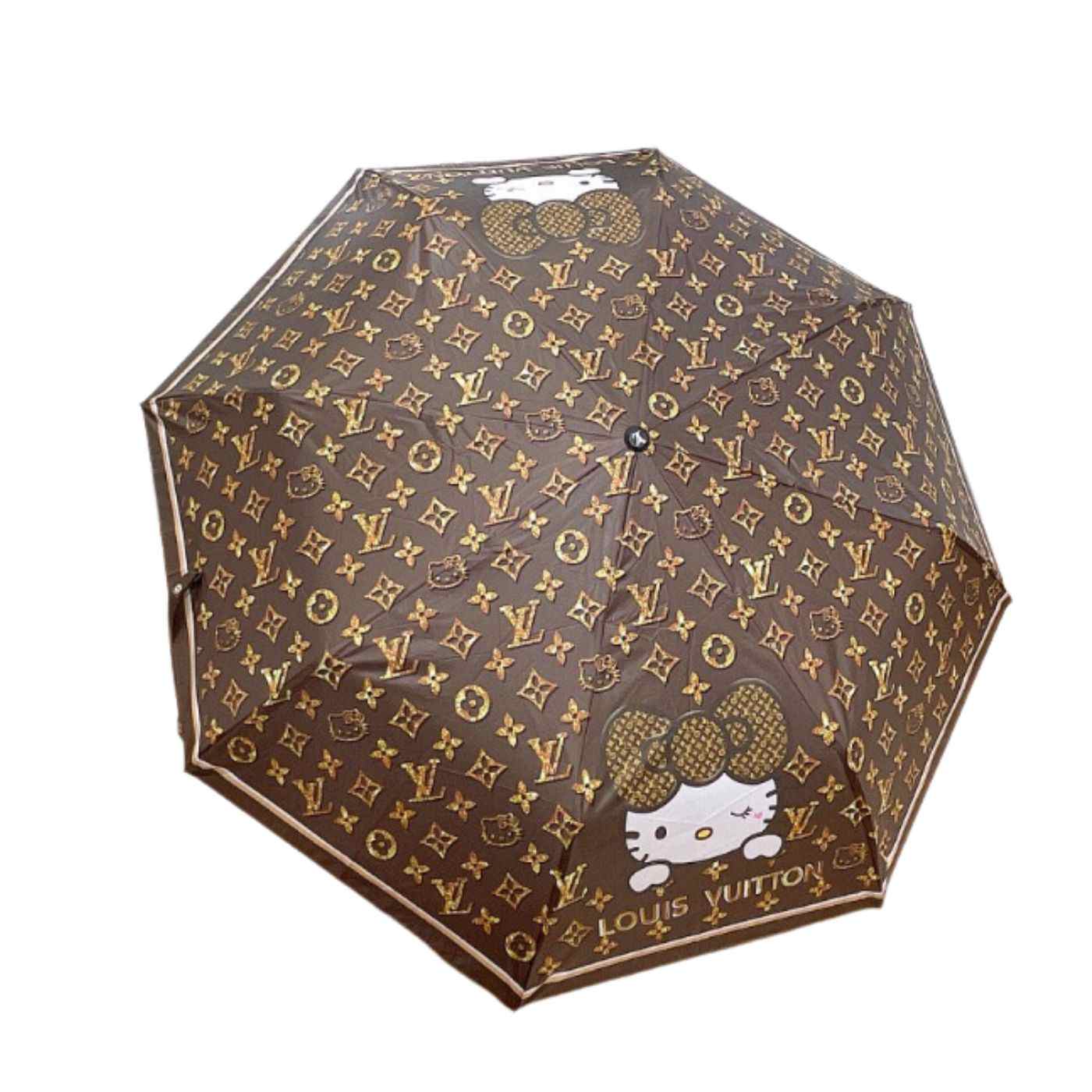 Louis Vuitton LV Monogram With Hello Kitty Folding Umbrella Brown