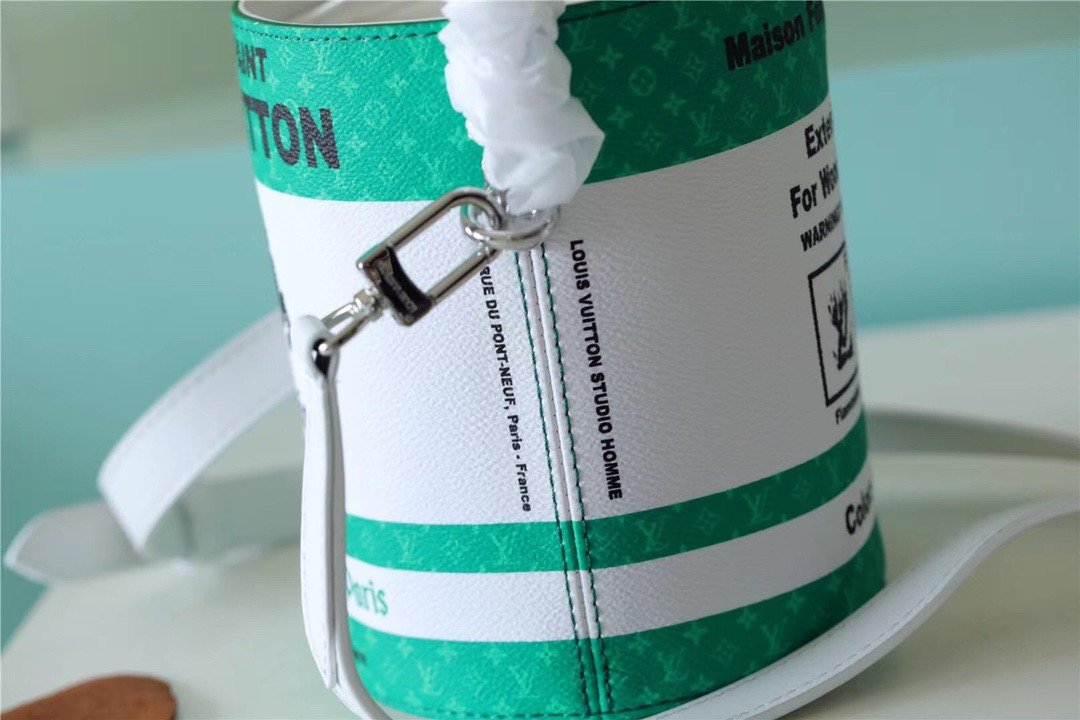Louis Vuitton LV Paint Can Coated Canvas By Virgil Abloh’s Green For Women, Women’s Bags, Shoulder And Crossbody Bags 6.7in/17cm