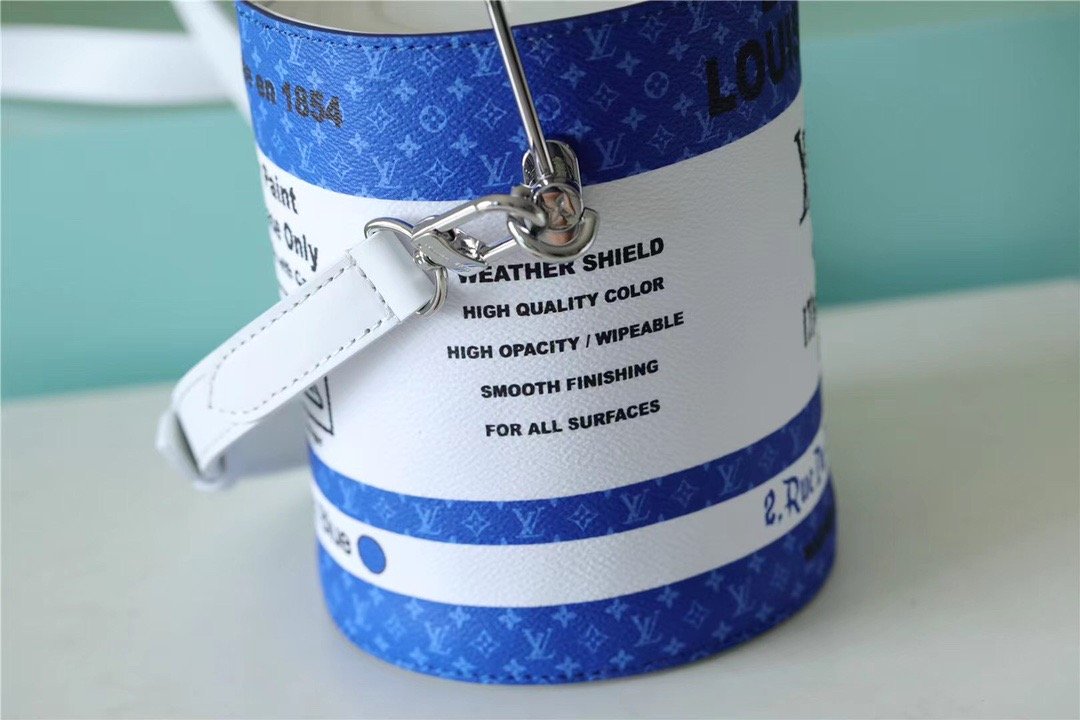 Louis Vuitton LV Paint Can Coated Canvas By Virgil Abloh’s Lagoon For Women, Women’s Bags, Shoulder And Crossbody Bags 6.7in/17cm