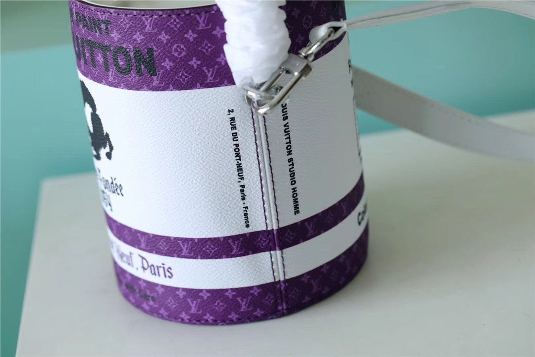 Louis Vuitton LV Paint Can Coated Canvas By Virgil Abloh’s PurpleFor Women, Women’s Bags, Shoulder And Crossbody Bags 6.7in/17cm