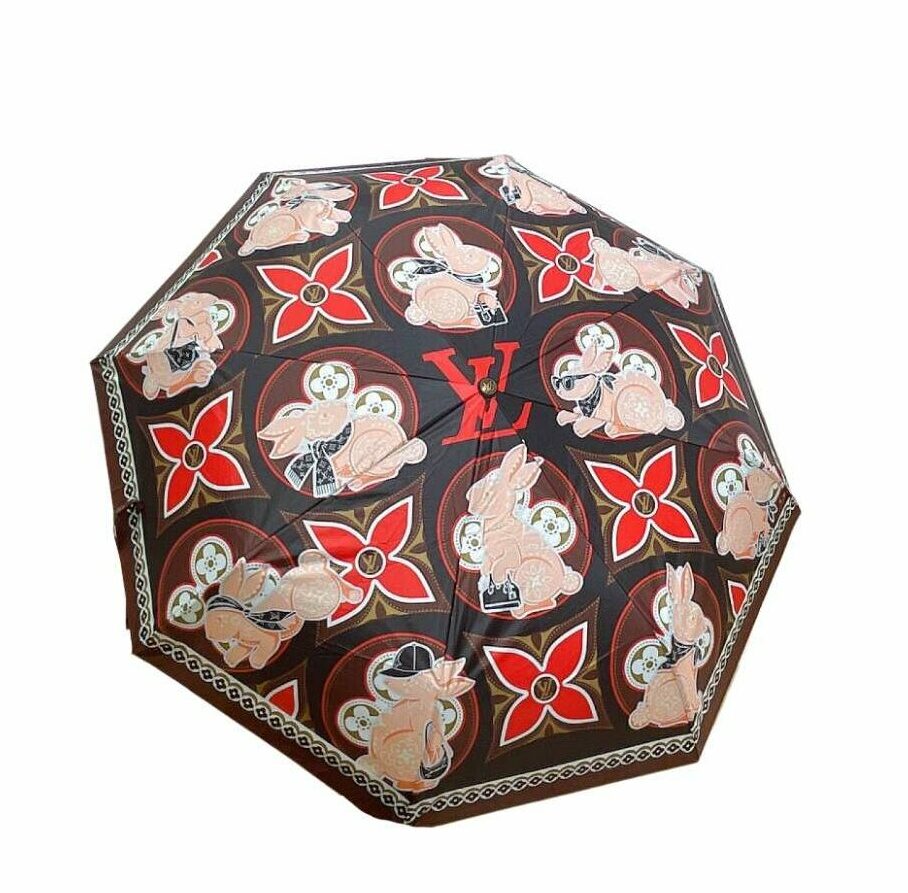 Louis Vuitton LV Precious Rabbit Folding Umbrella Brown