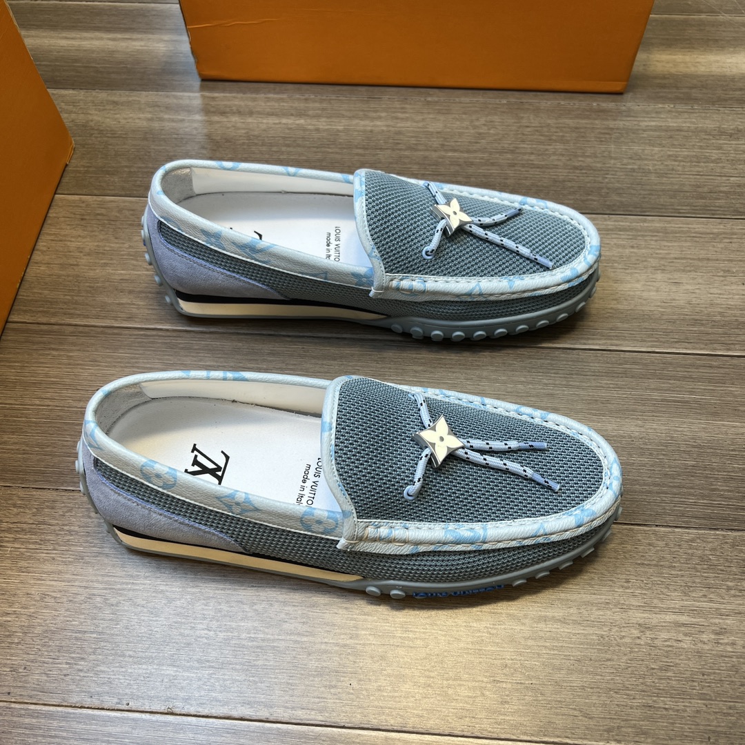 Louis Vuitton LV Racer Moccasin Blue For Men