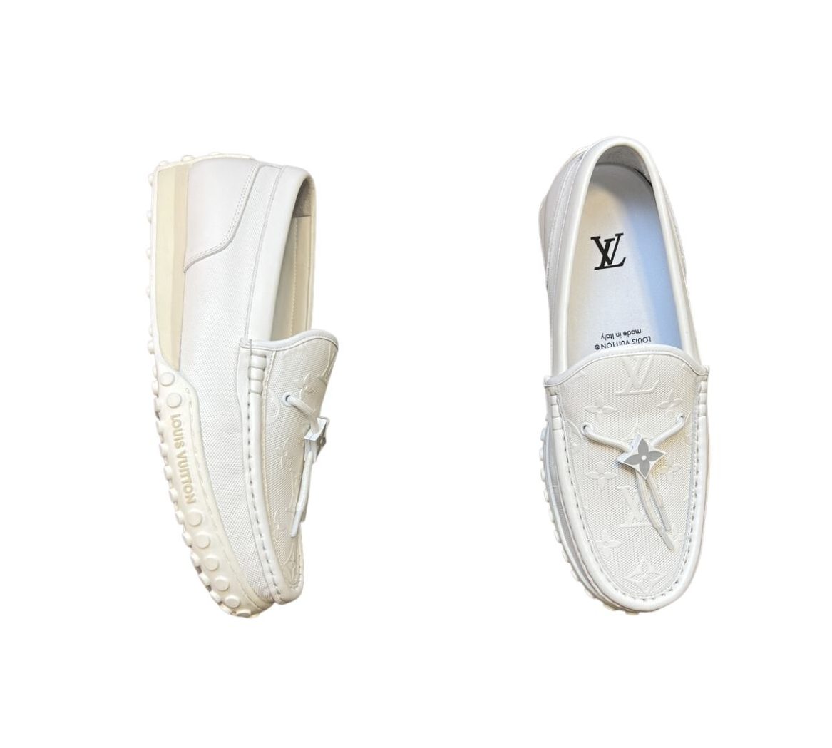Louis Vuitton LV Racer Moccasin White For Men