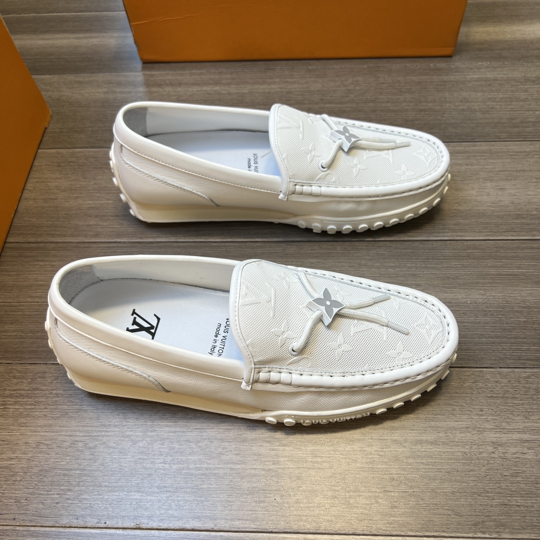 Louis Vuitton LV Racer Moccasin White For Men