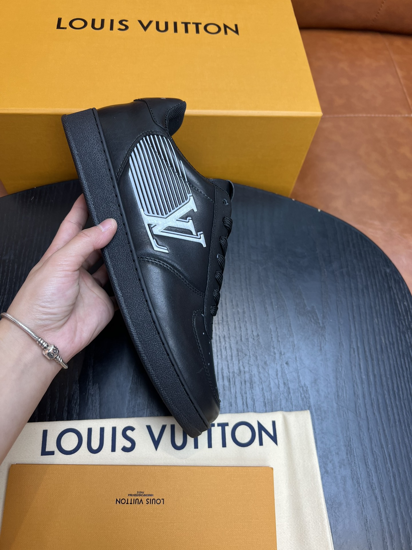 Louis Vuitton LV Rivoli Sneaker Black For Men
