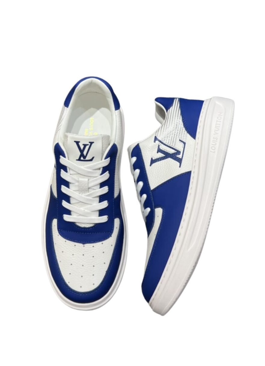 Louis Vuitton LV Rivoli Sneaker White And Blue For Men
