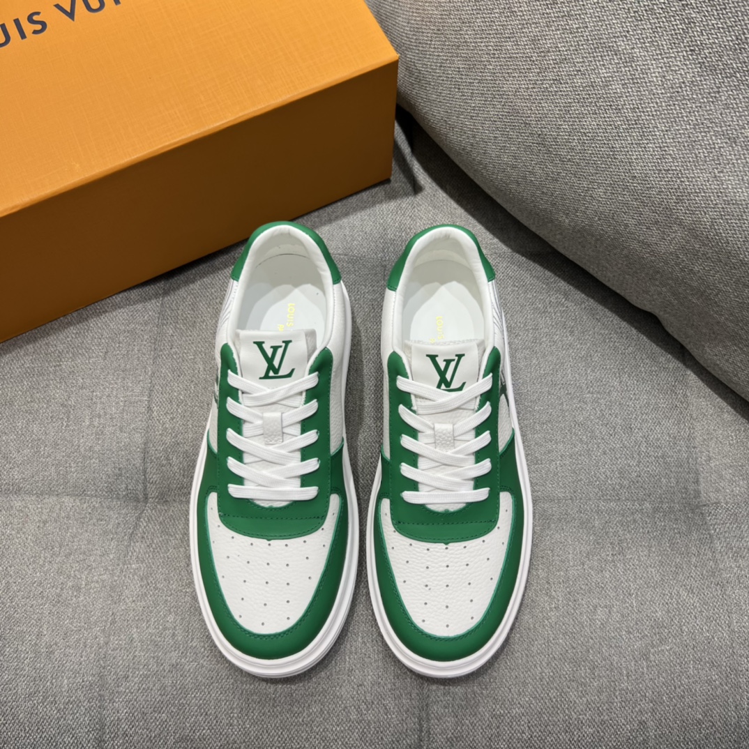 Louis Vuitton LV Rivoli Sneaker White And Green For Men