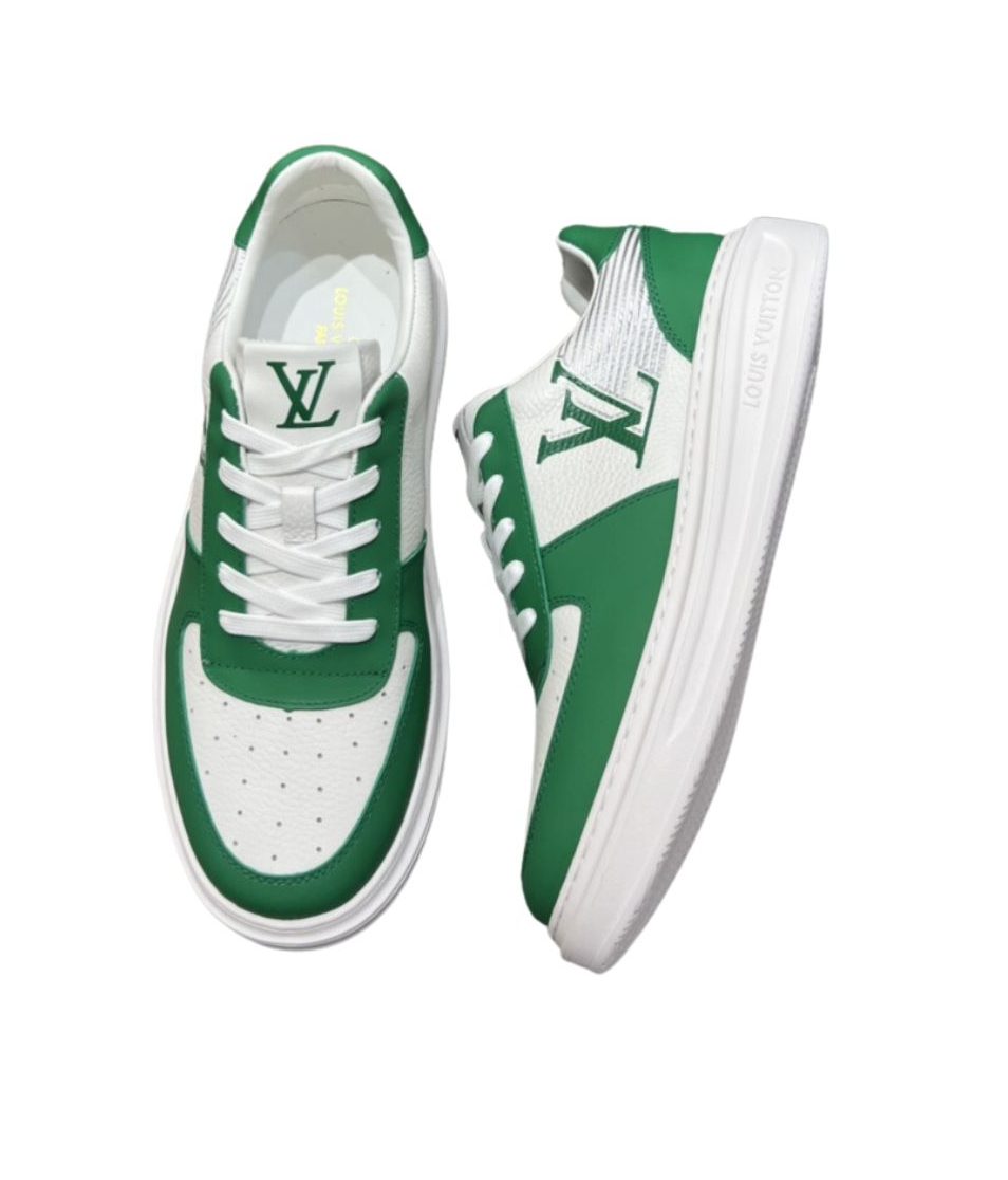 Louis Vuitton LV Rivoli Sneaker White And Green For Men