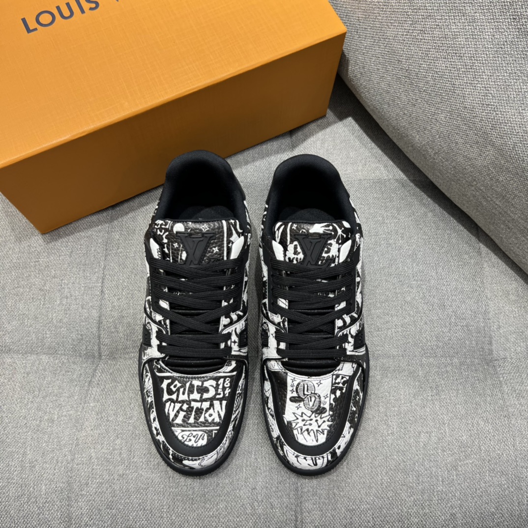 Louis Vuitton LV Trainer Sneaker Black For Men 1AB9WZ