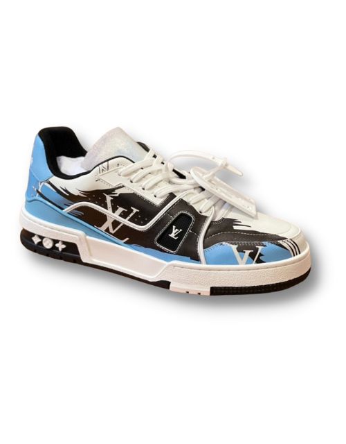 Louis Vuitton LV Trainer Sneaker Blue For Men 1AA375