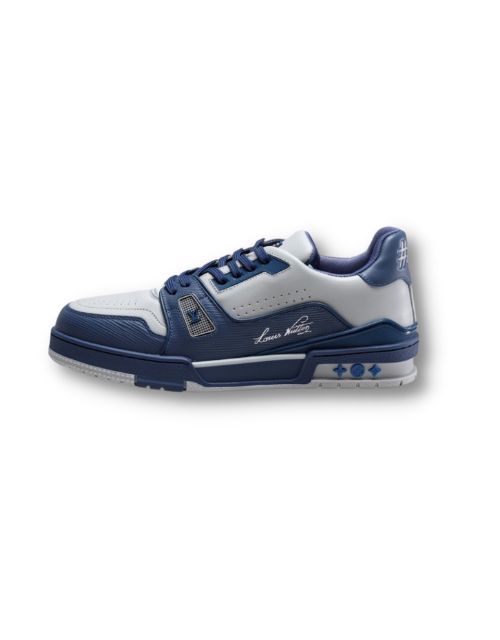 Louis Vuitton LV Trainer Sneaker Blue For Men 1AA6US