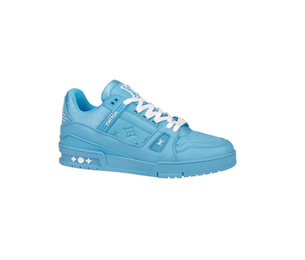 Louis Vuitton LV Trainer Sneaker Blue For Men 1AARFU