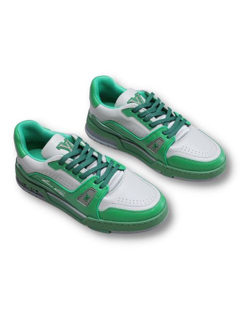 Louis Vuitton LV Trainer Sneaker Green For Men 1AA6VC