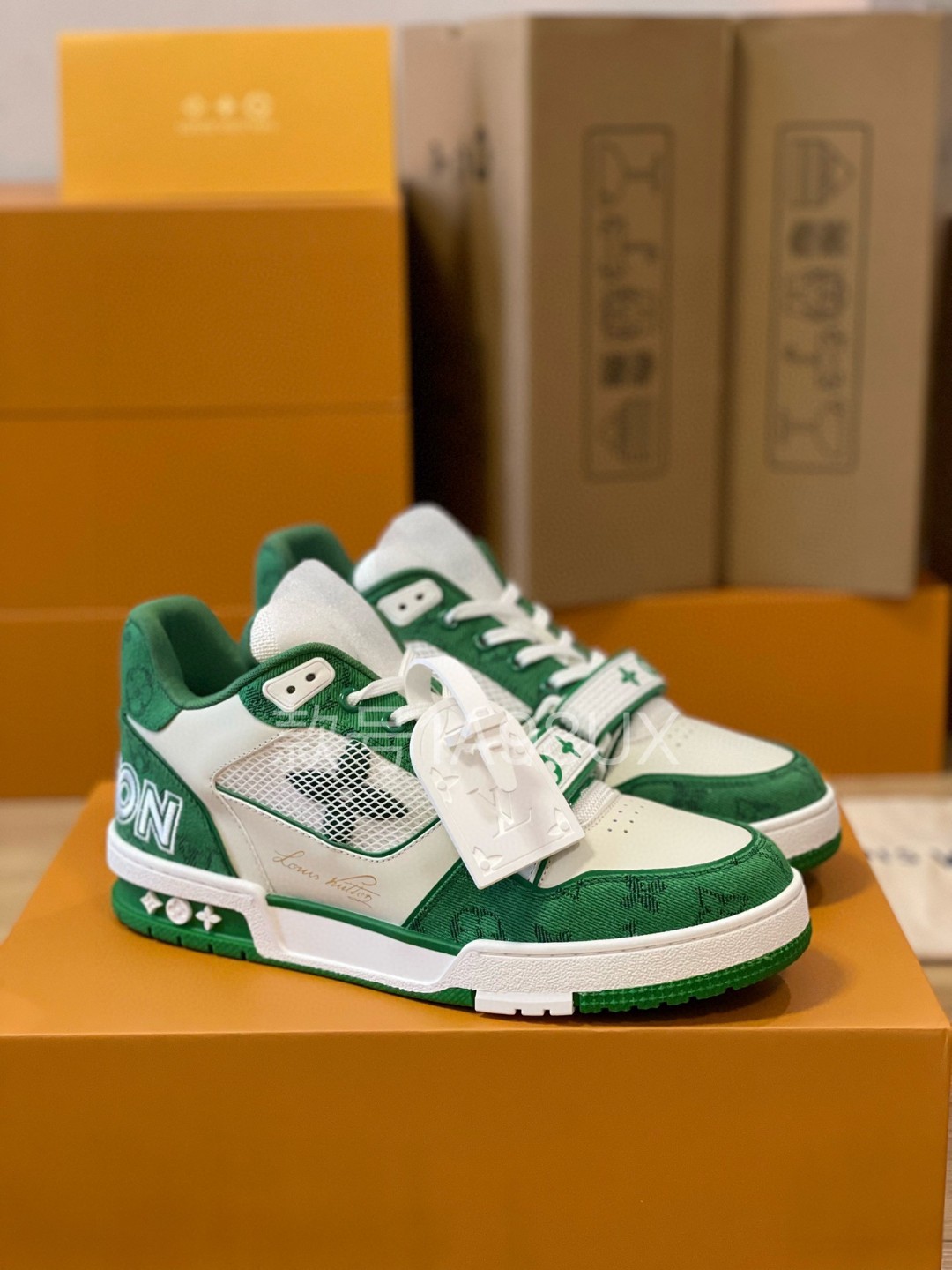 Louis Vuitton LV Trainer Sneaker Green For Men