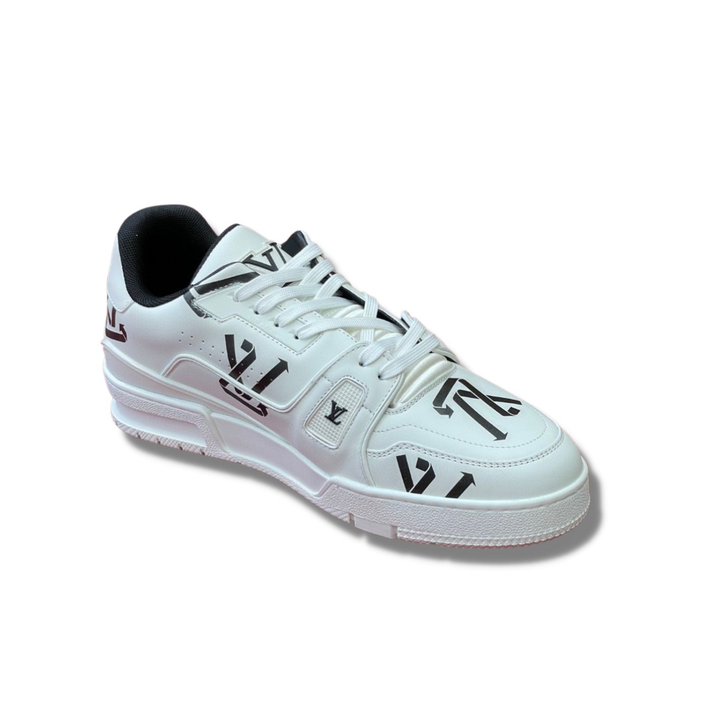 Louis Vuitton LV Trainer Sneaker Monogram Flowers Black For Men 1AAGXY