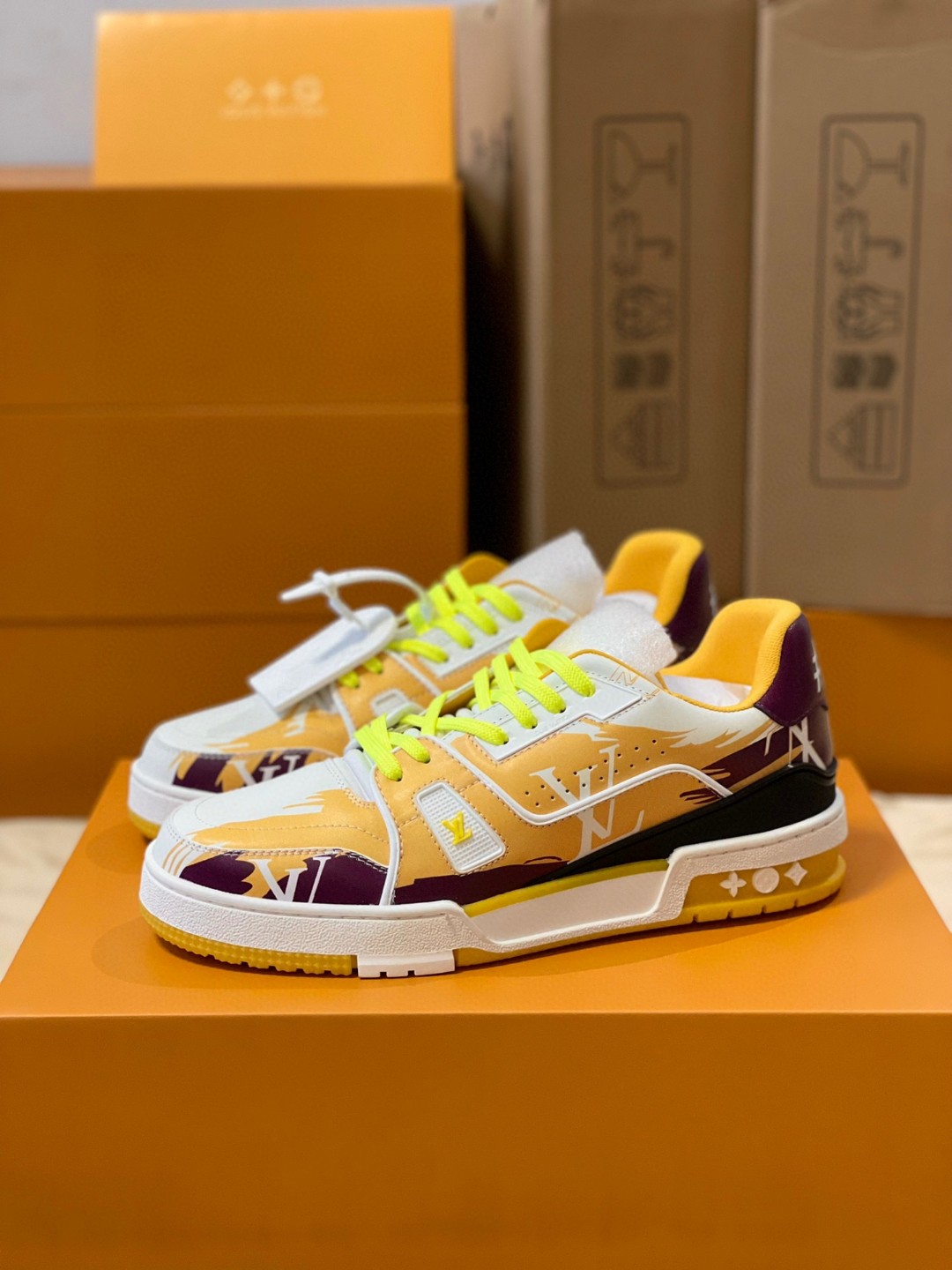 Louis Vuitton LV Trainer Sneaker Yellow For Men