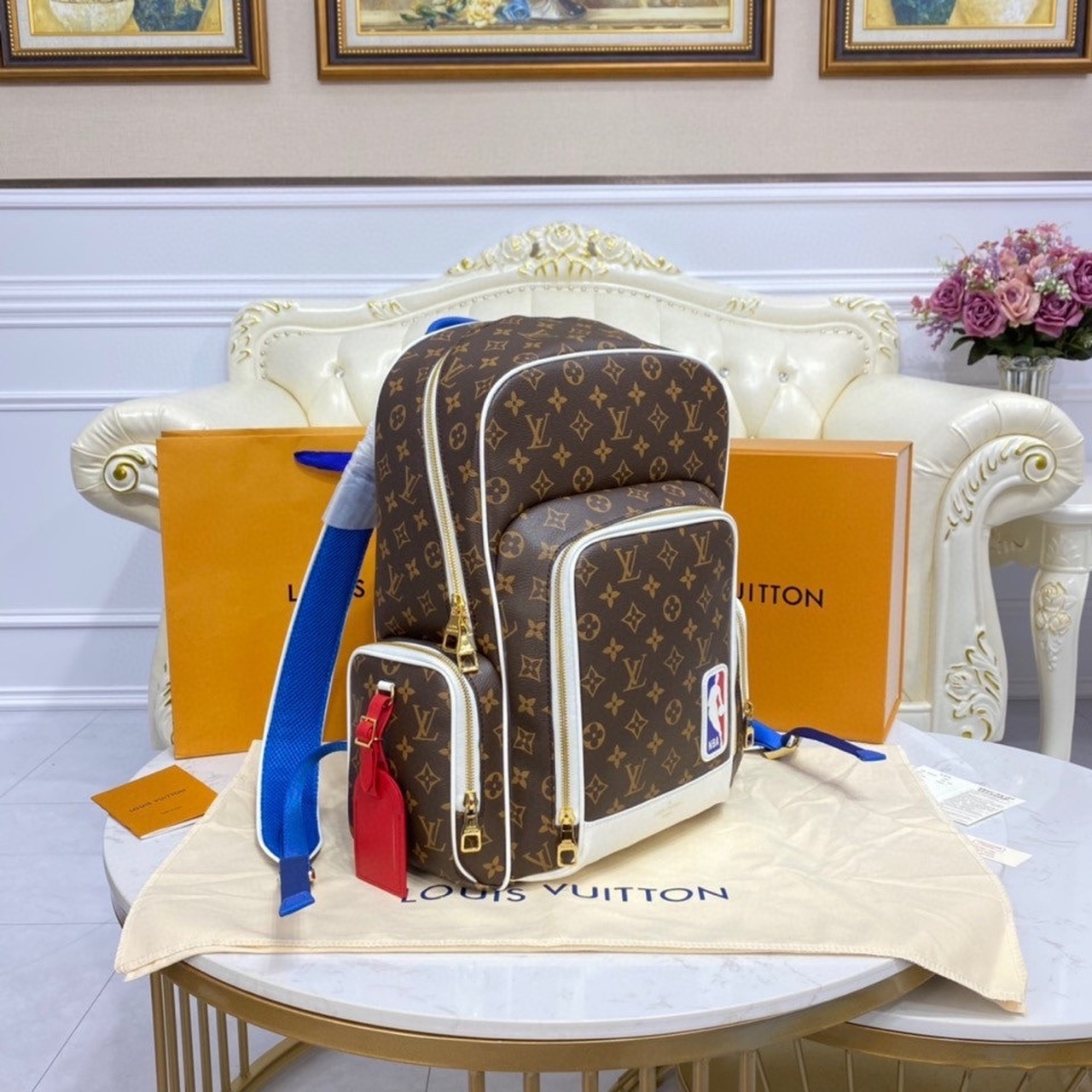 Louis Vuitton LV x NBA New Backpack Monogram Canvas By Virgil Abloh For Men, Men’s Bags 15.7in/40cm