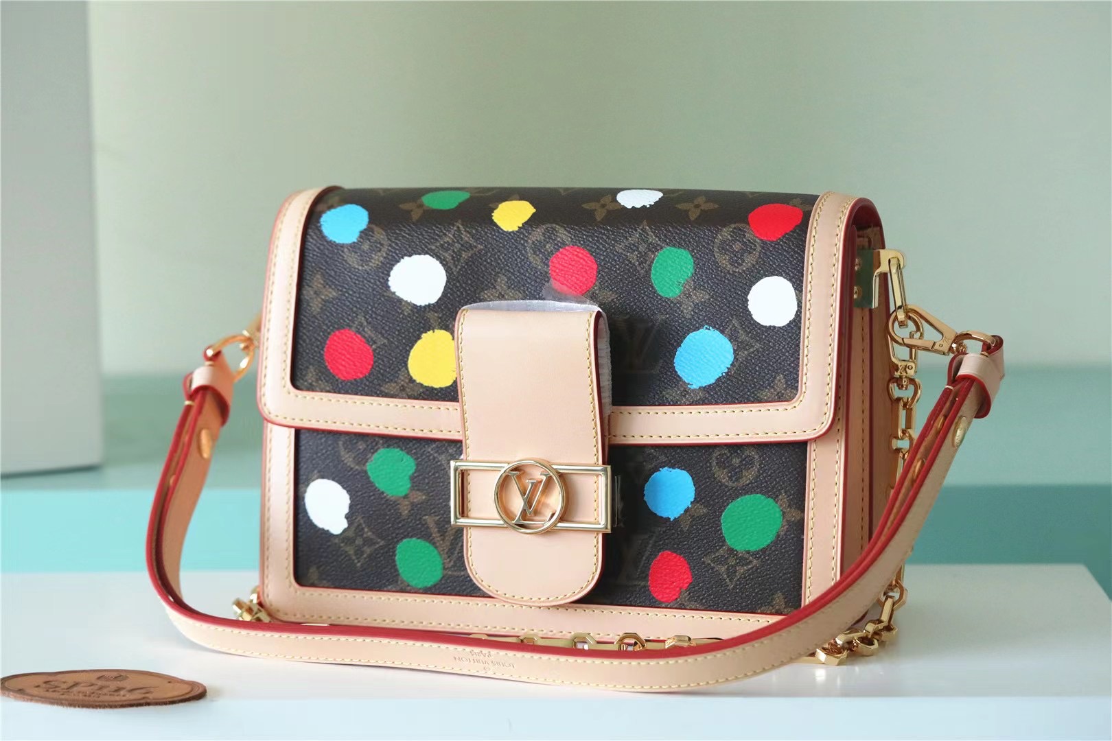 Louis Vuitton LV x YK Dauphine MM Bag Brown For Women 9.8in/25cm