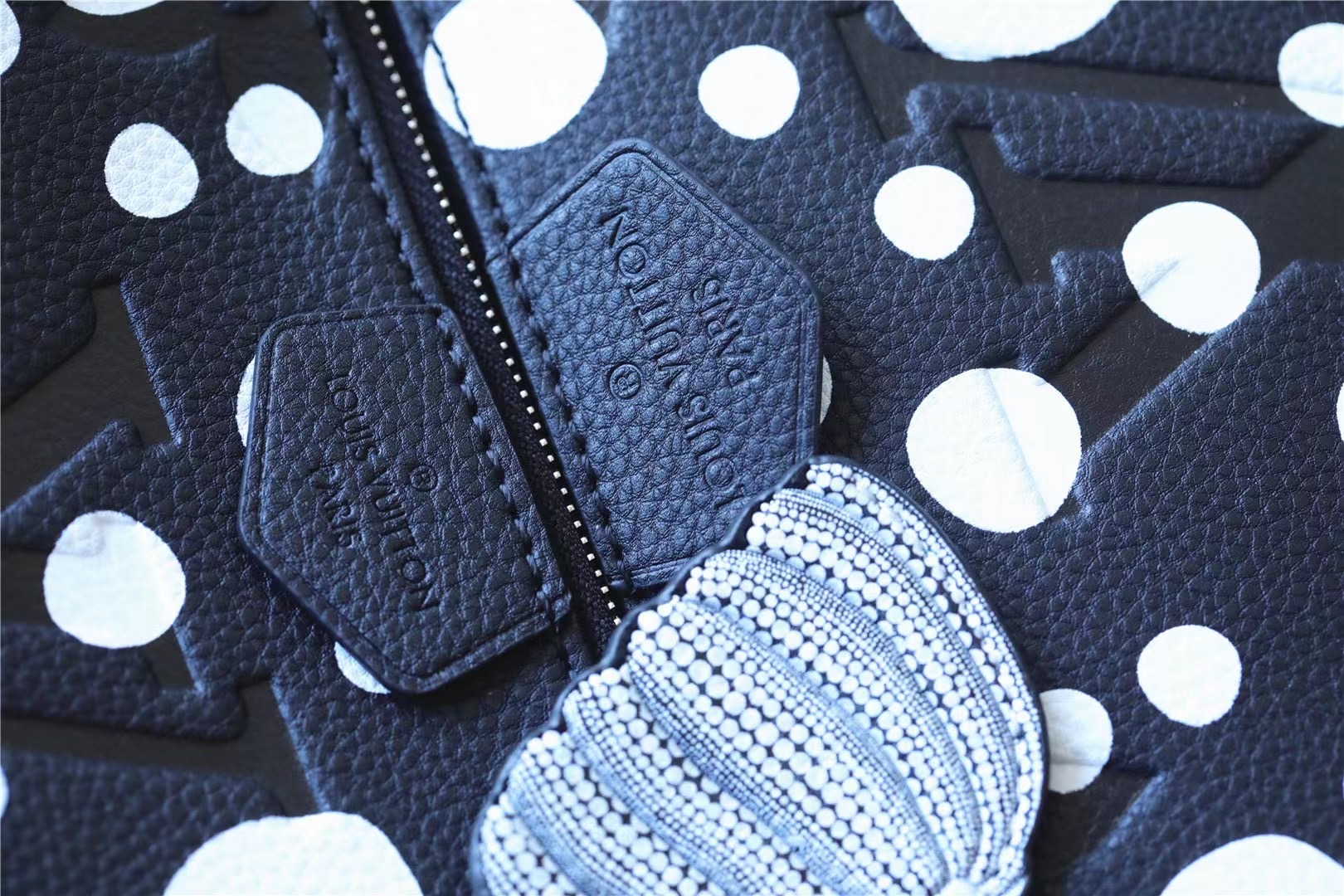 Louis Vuitton LV X YK Multi Pochette Accessoires Monogram Empreinte Shoulder Bags Black By Yayoi Kusama For Women 13.8in/35cm