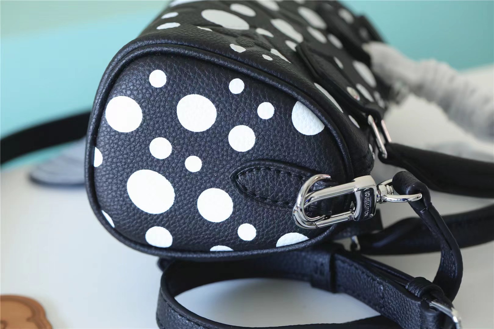 Louis Vuitton LV X YK Nano Speedy Monogram Empreinte Shouder Bags Black/Red By Yayoi Kusama For Women 6.3in/16cm