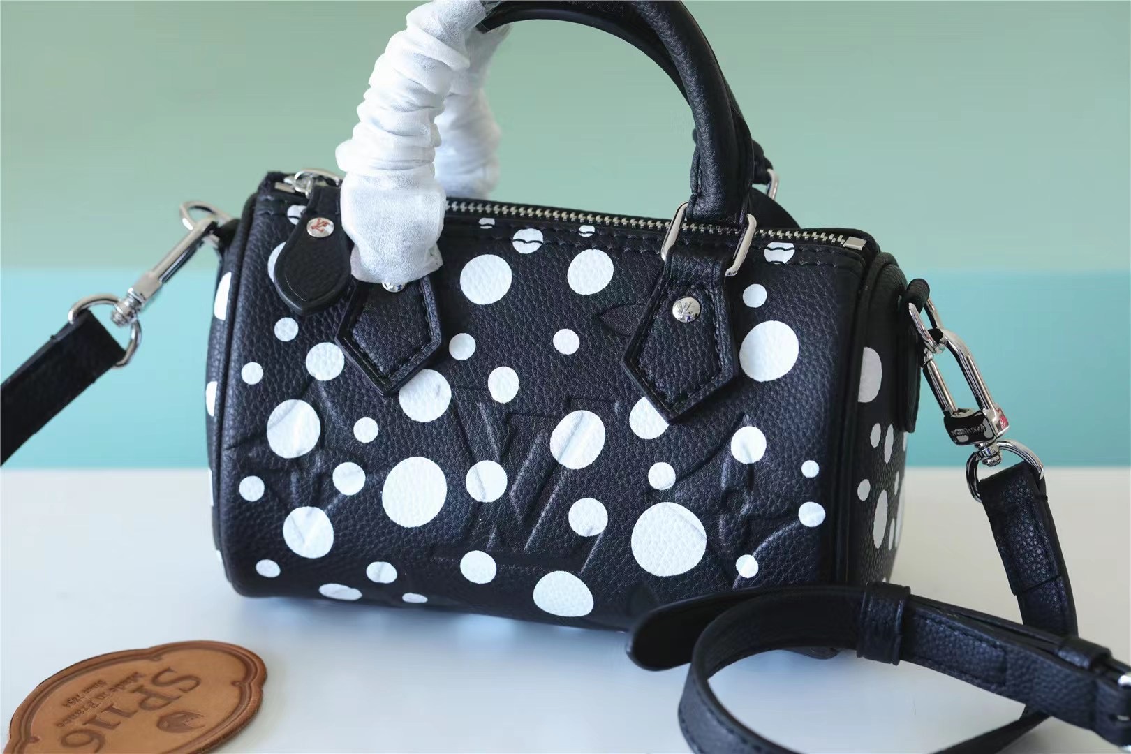 Louis Vuitton LV X YK Nano Speedy Monogram Empreinte Shouder Bags Black/Red By Yayoi Kusama For Women 6.3in/16cm
