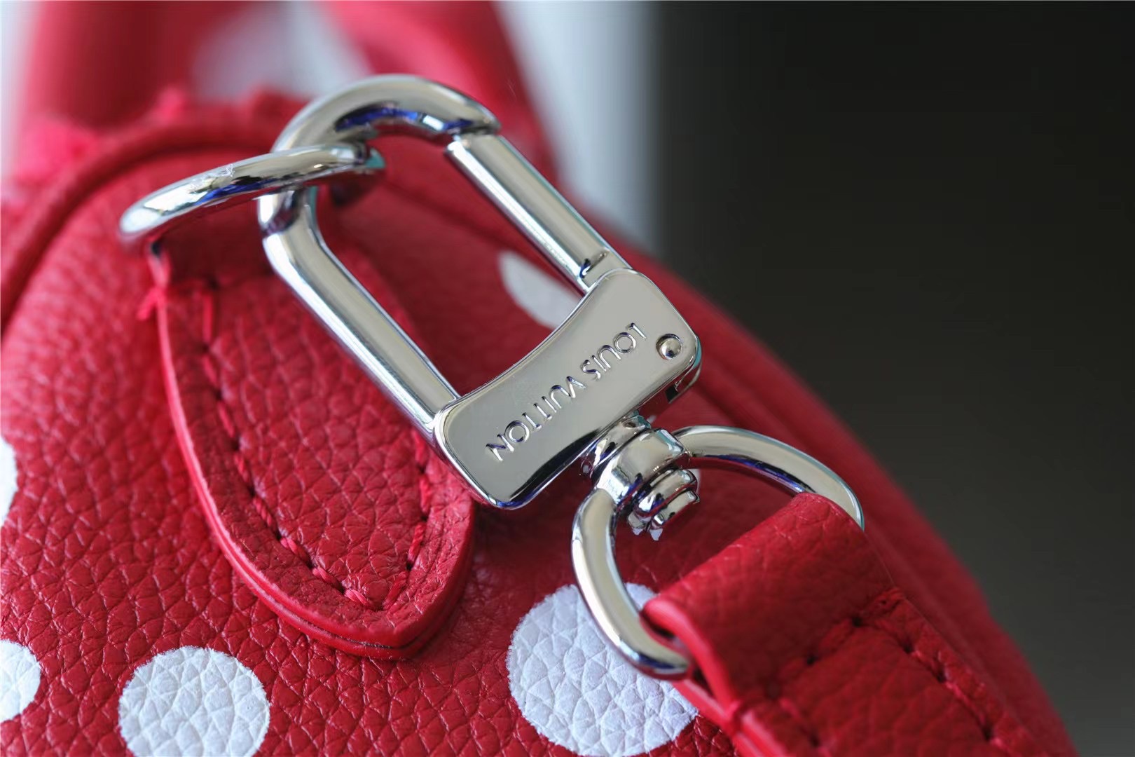 Louis Vuitton LV X YK Nano Speedy Monogram Empreinte Shouder Bags Black/Red By Yayoi Kusama For Women 6.3in/16cm