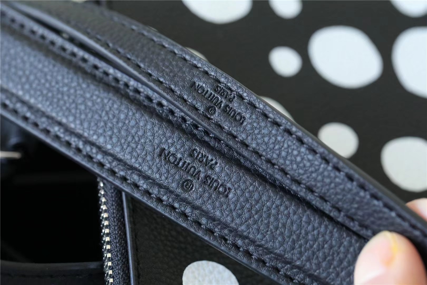 Louis Vuitton LV X YK Neonoe MM Monogram Empreinte Shouder Bags Black By Yayoi Kusama For Women 10.2in/26cm