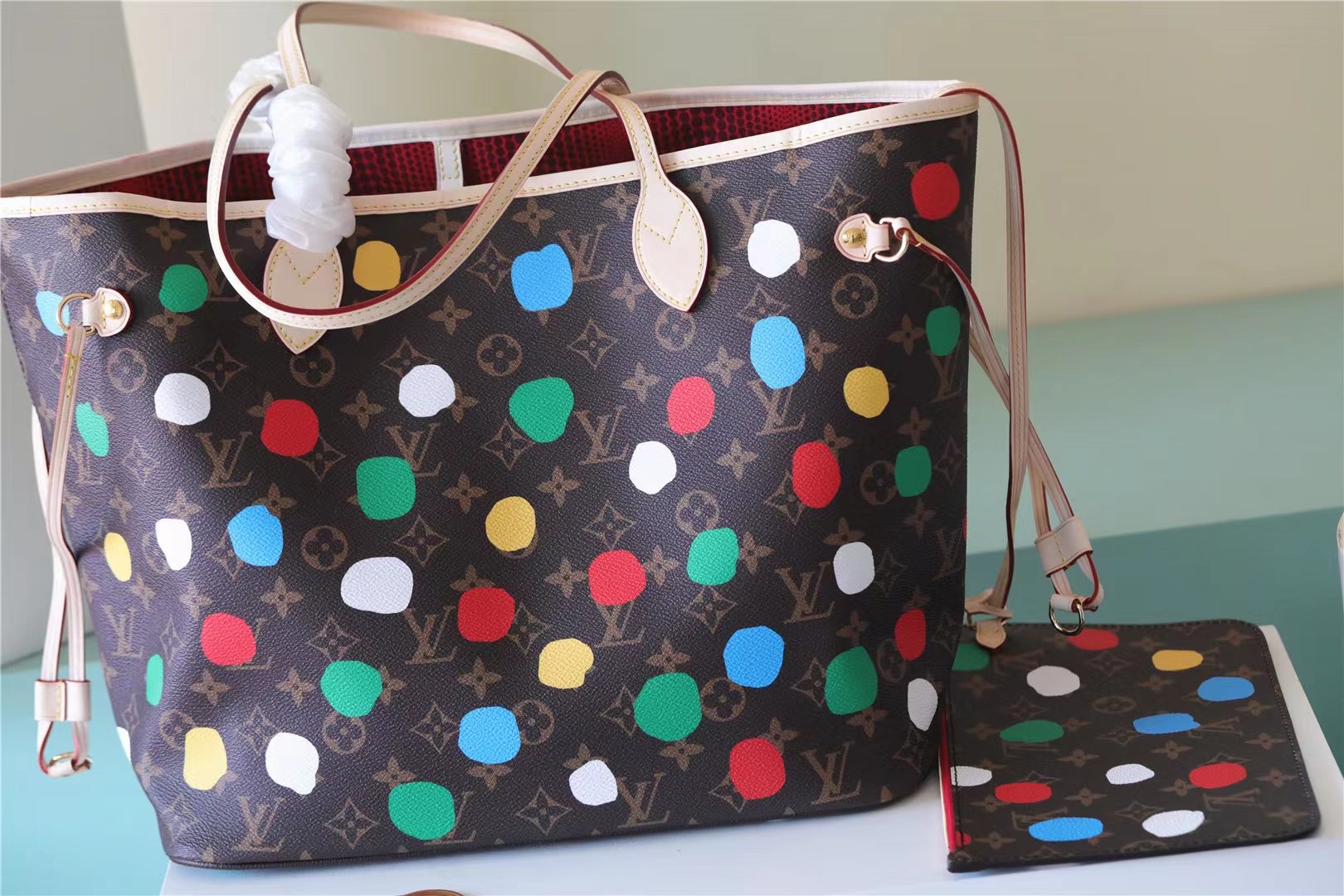 Louis Vuitton LV X YK Neverfull MM Brown For Women 31 cm/ 12.2 in