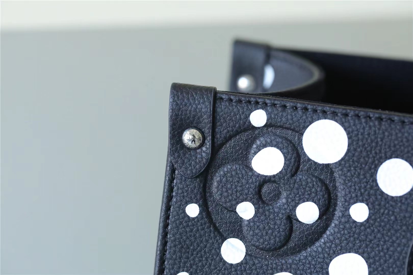 Louis Vuitton LV X YK On The Go MM Monogram Empreinte Shoulder Bags Black By Yayoi Kusama For Women 13.8in/35cm