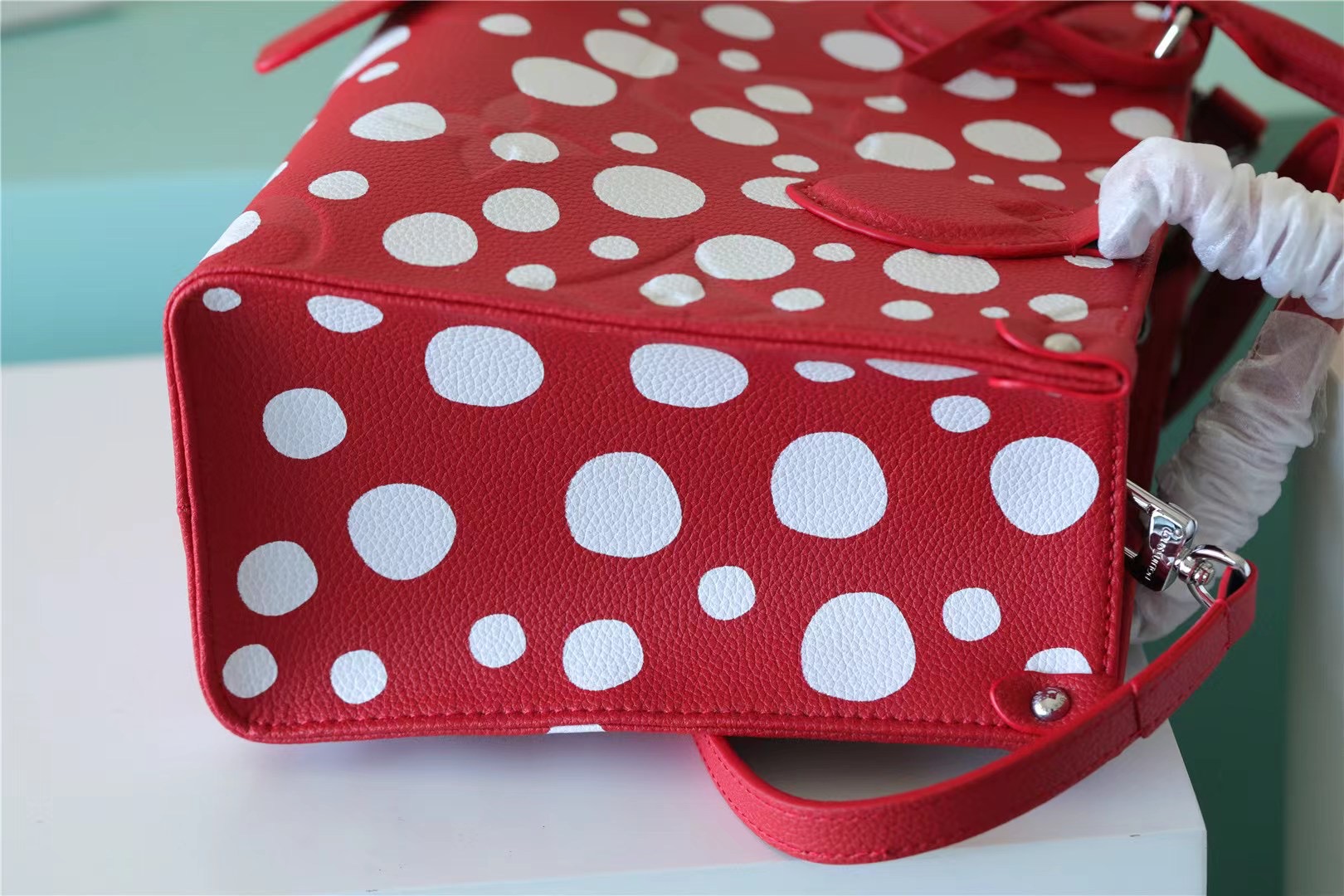 Louis Vuitton LV X YK On The Go PM Monogram Empreinte Shoulder Bags Red By Yayoi Kusama For Women 9.8in/25cm
