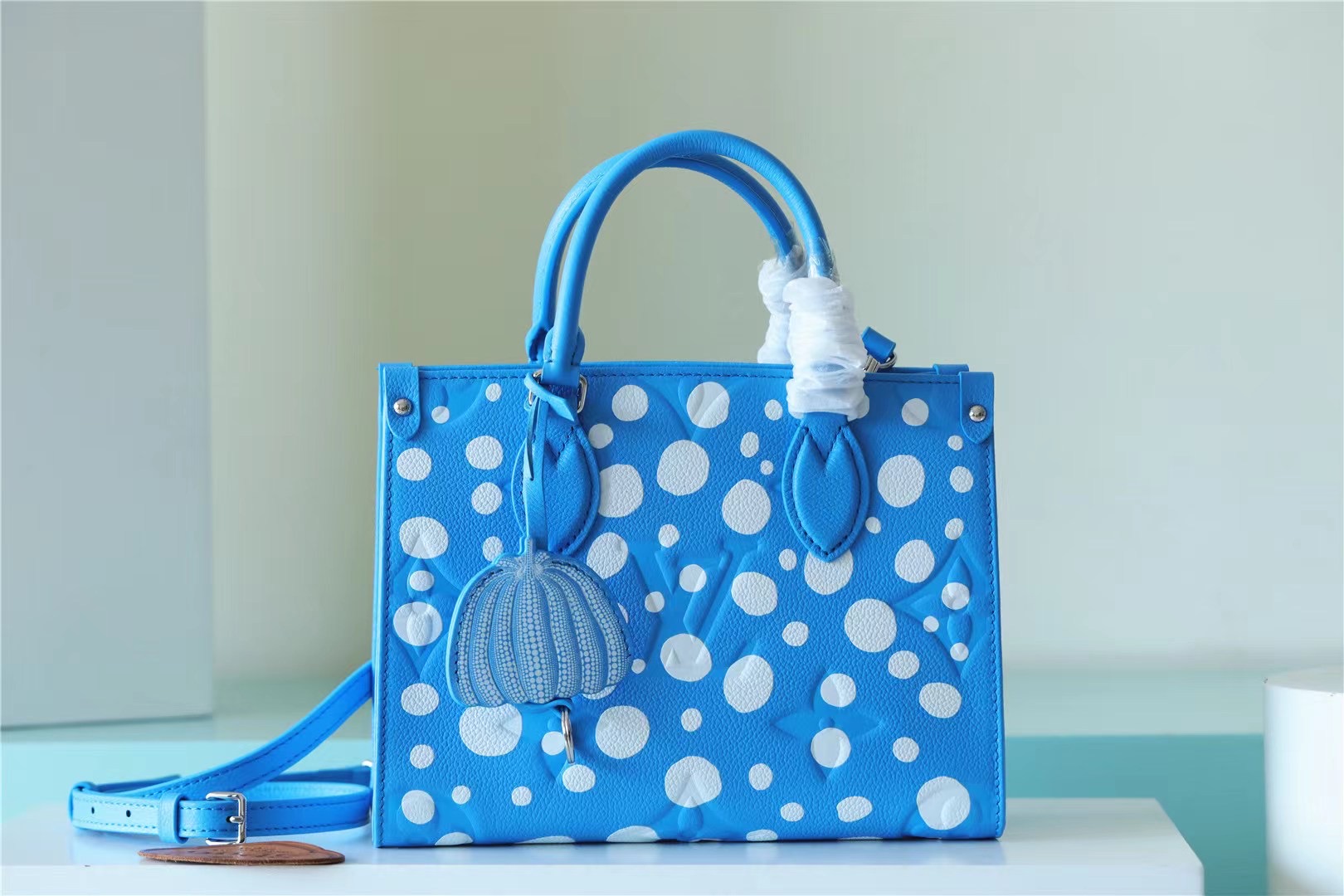 Louis Vuitton LV x YK OnTheGo PM Blue For Women 9.8in/25cm