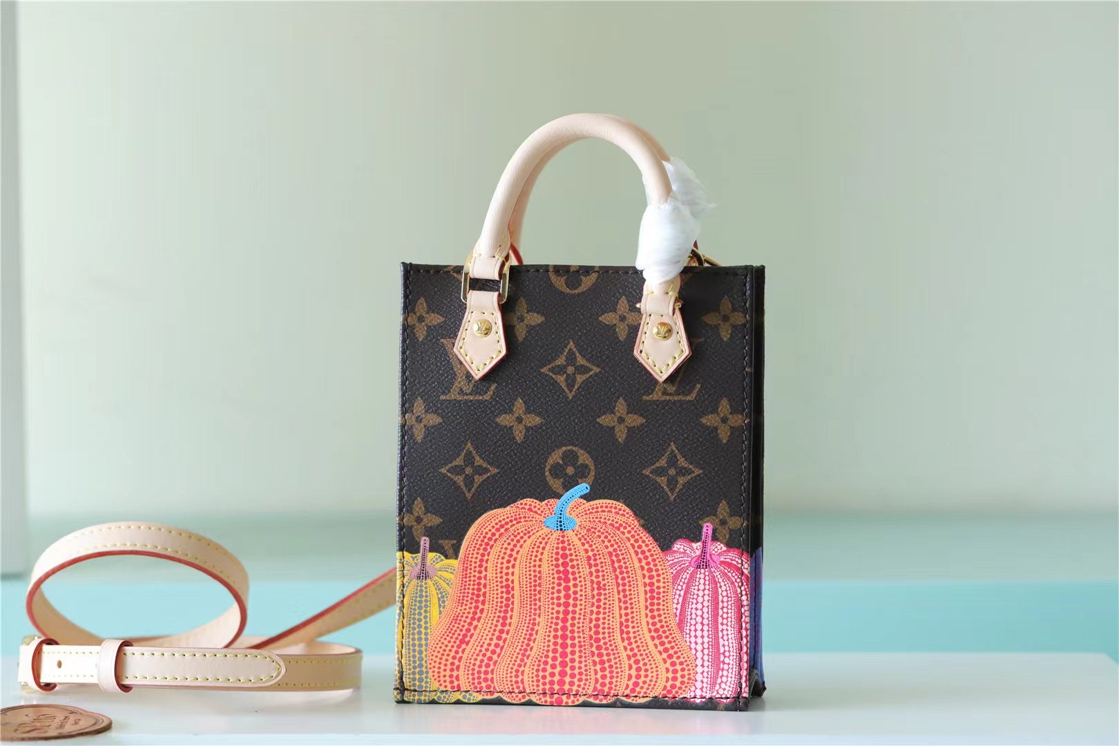 Louis Vuitton LV x YK Petit Sac Plat Brown For Women 5.5n/14cm