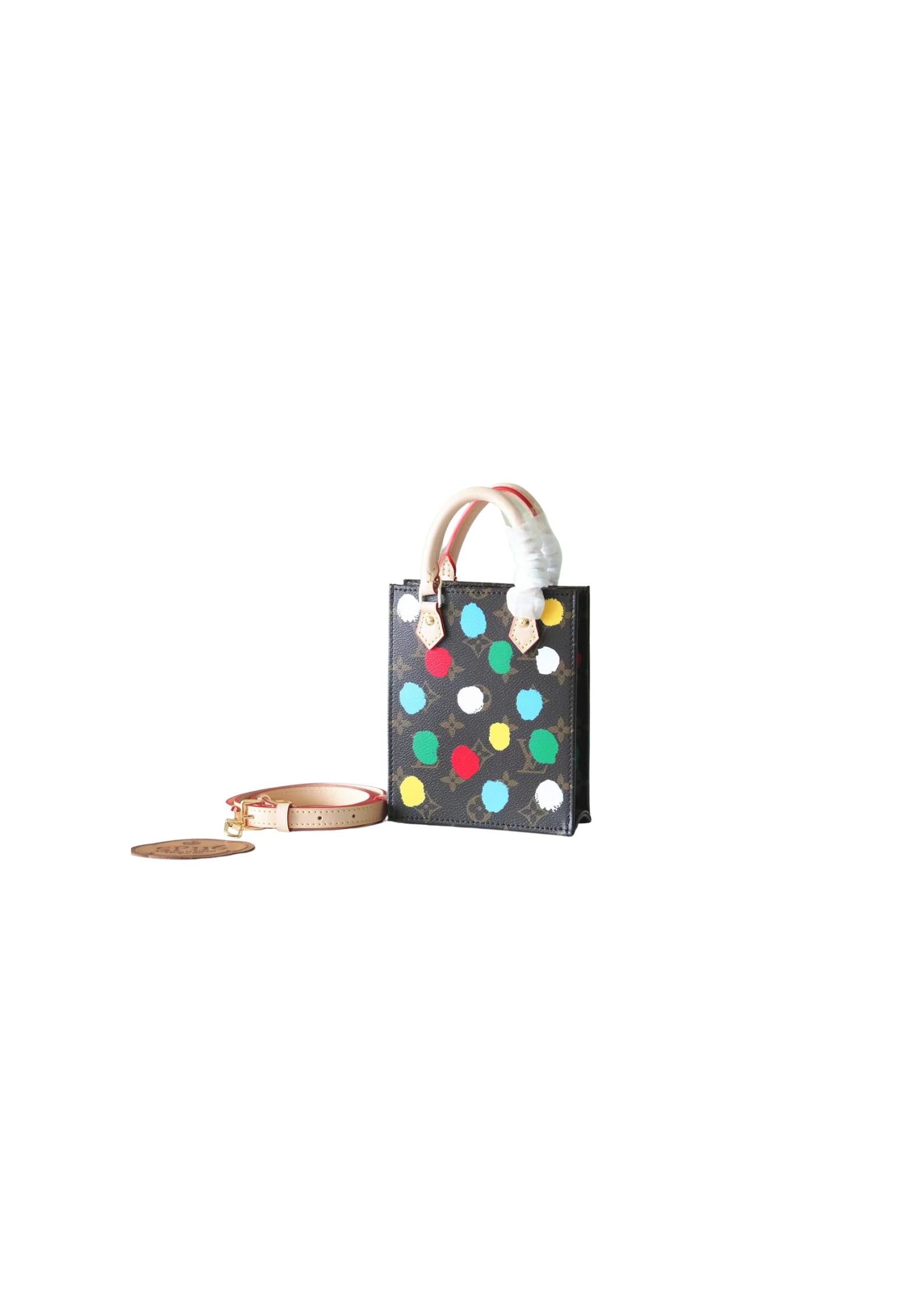 Louis Vuitton LV x YK Petit Sac Plat Tote Bag Brown For Women 6.7in/17cm