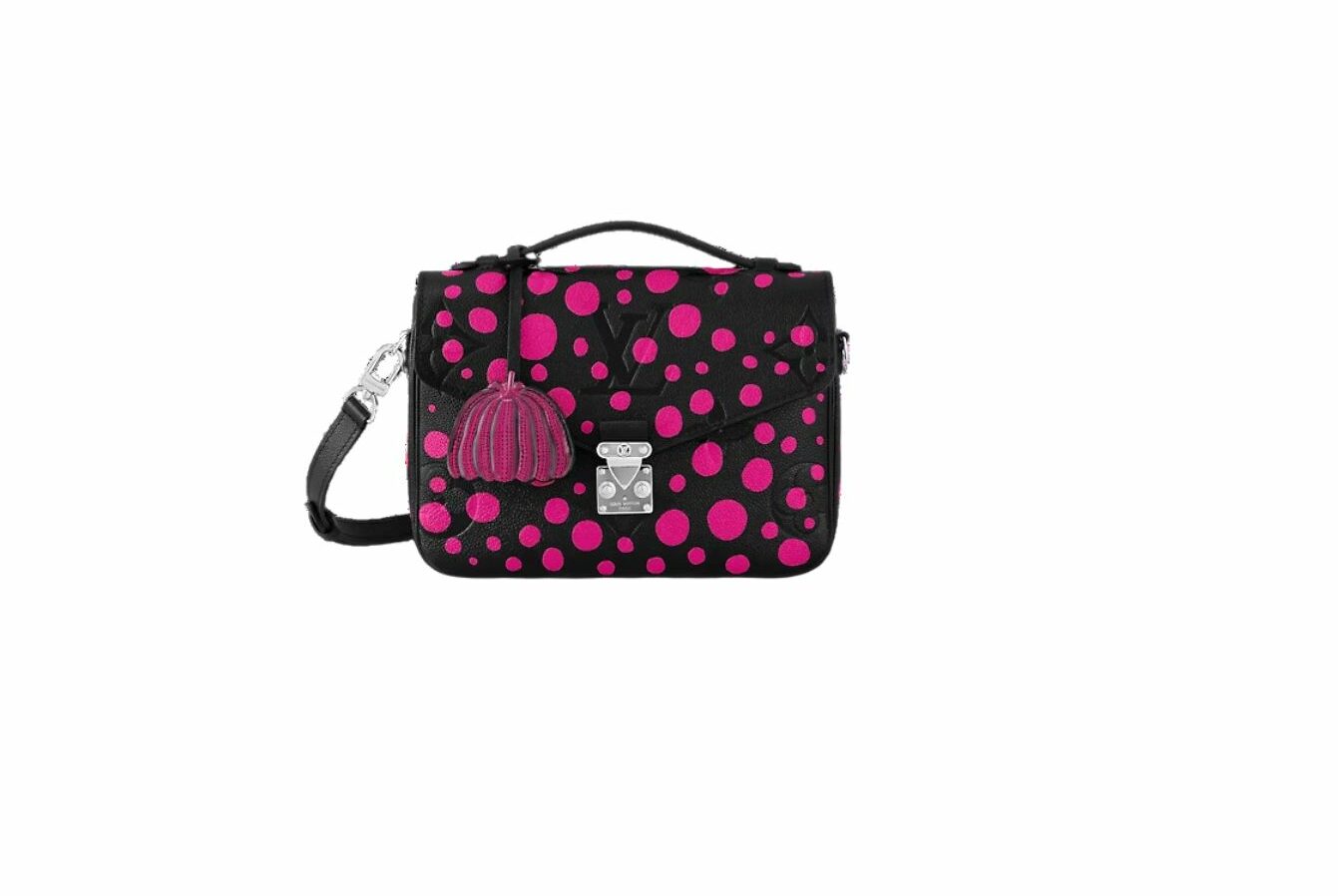 Louis Vuitton LV x YK Pochette Métis Black And Pink For Women 9.8in/25cm